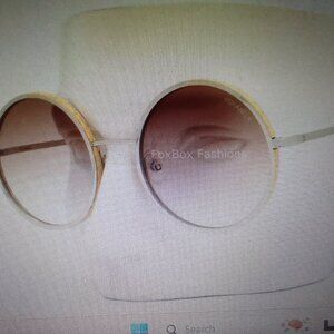 Chanel 4250 101/S6 round sunglasses matte black with beige rope rim